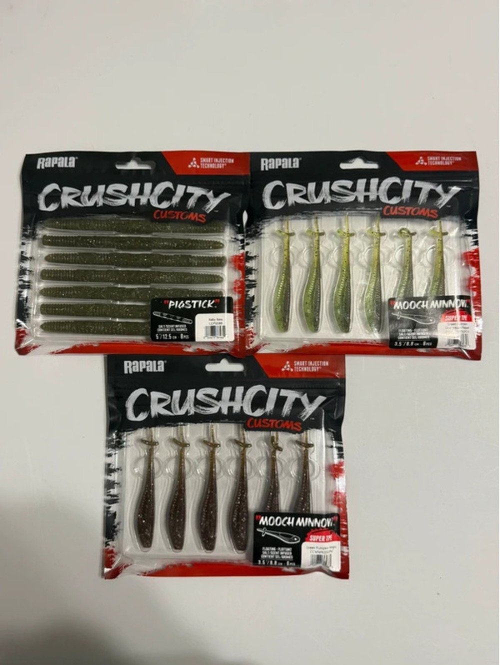 Rapala Crushcity Customs Baits & Lures Assorted Multi-Color Set, Brand New